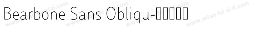 Bearbone Sans Obliqu字体转换